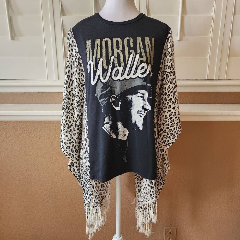 Morgan Wallen Upcycled Tshirt Kimono One Size Fits All